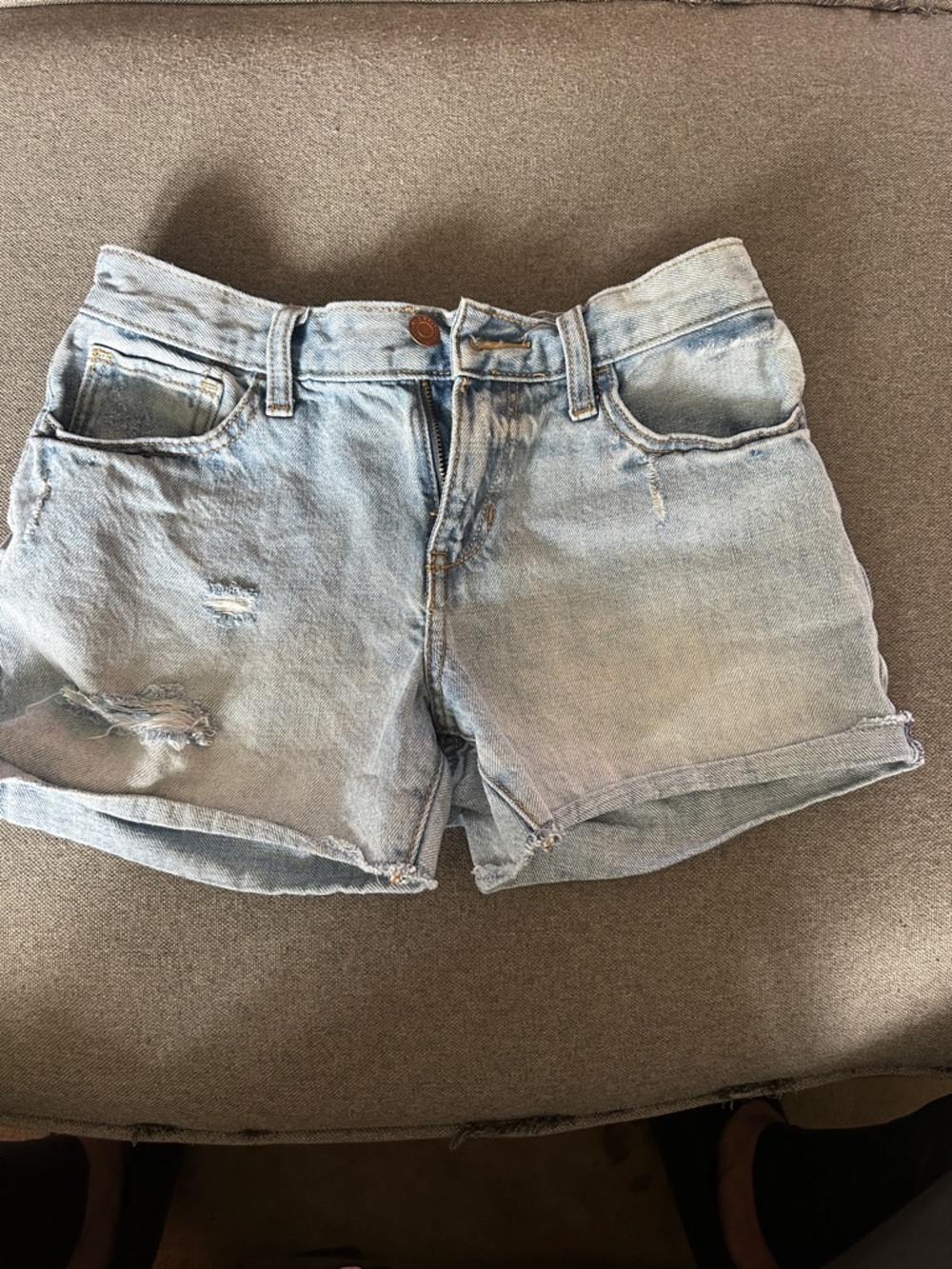 Old Navy Light Blue Distressed Denim Shorts